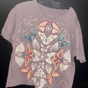 Colorful Butterfly Graphic Tee
